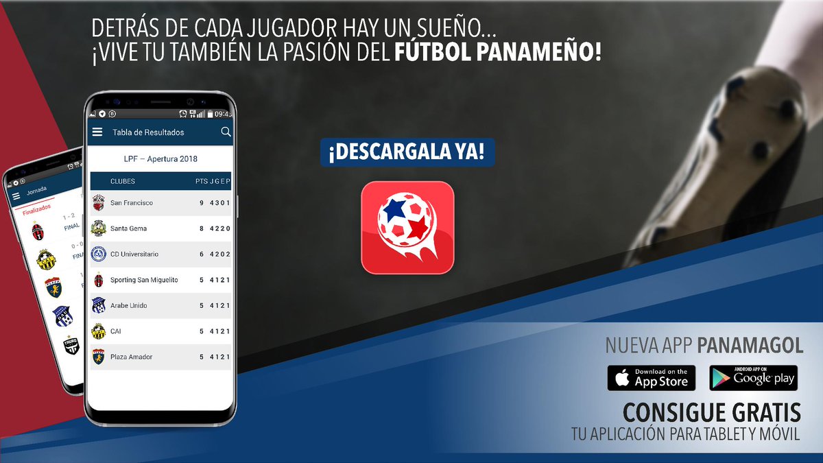 Todas las noticias de nuestros fútbol y los jugadores panameños en el extranjero en la palma de tu mano. ¡Descárgala YA! #PanamaGol #YoSoyLPF #LPFxRPC