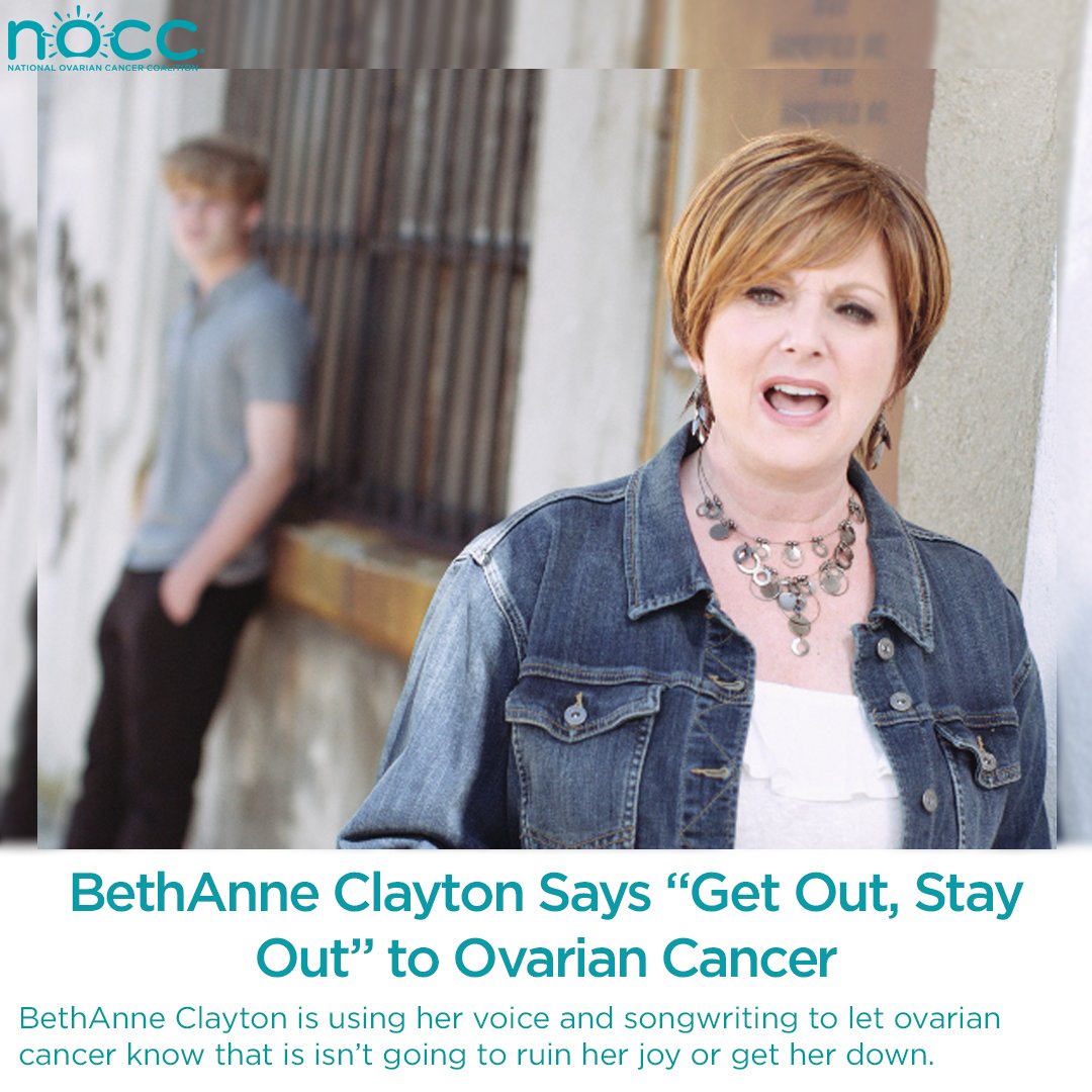 NOCCNational's tweet photo. BethAnne’s message against cancer is to “Get Out, Stay Out!" #showussaturday what is your message to #ovariancancer? Read more about BethAnne's here: https://t.co/UmzL8vfJi5 #knowovarian https://t.co/tQG69gAscI