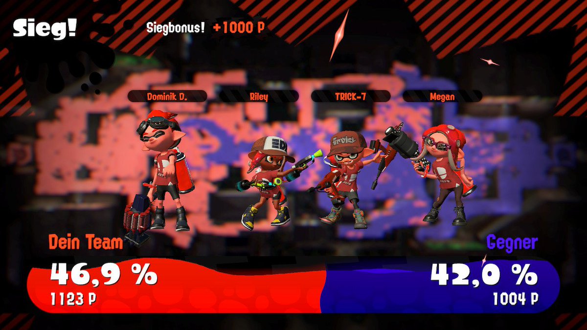 SaschaRaab1's tweet photo. Vielen dank fürs Spielen @Dominik33312059 und @wundertrick,hat Spaß gemacht. #Splatoon2 #TeamHelden https://t.co/dqn2JZMe4e