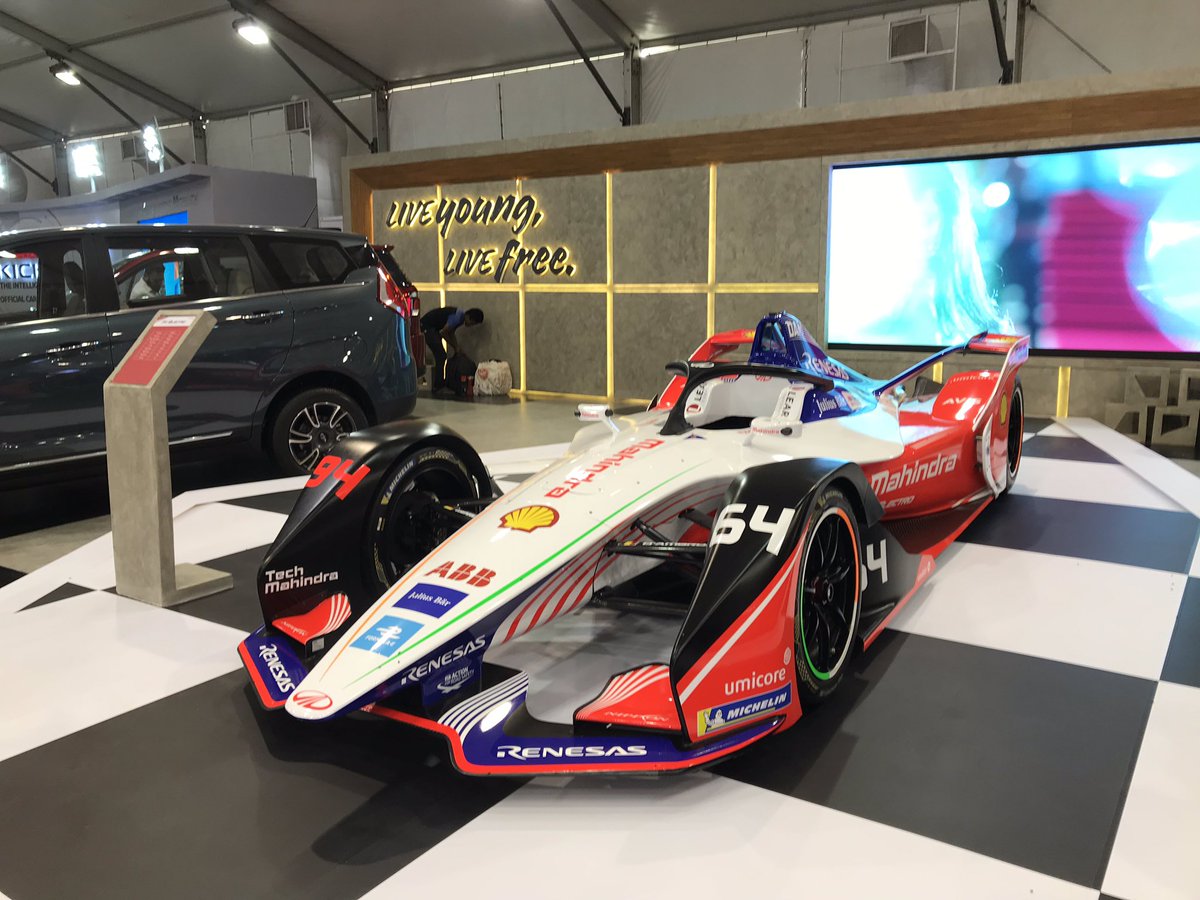 hormazdsorabjee's tweet photo. .@MahindraRacing gets off to go a good start in season 5 of @FIAFormulaE. Lead driver Jerome d’Ambrosio finishes on the podium. You can see the replica of the #M5Electro at the #AutocarPerformanceShow2018 in Mumbai. #APS2018 https://t.co/QZUQTwcEbV