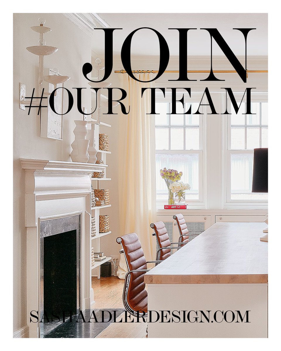 DesignAdler's tweet image. Join our team! We are hiring! We are looking for energetic, organized, self-starters to join our creative team! 

sashaadlerdesign.com/careers