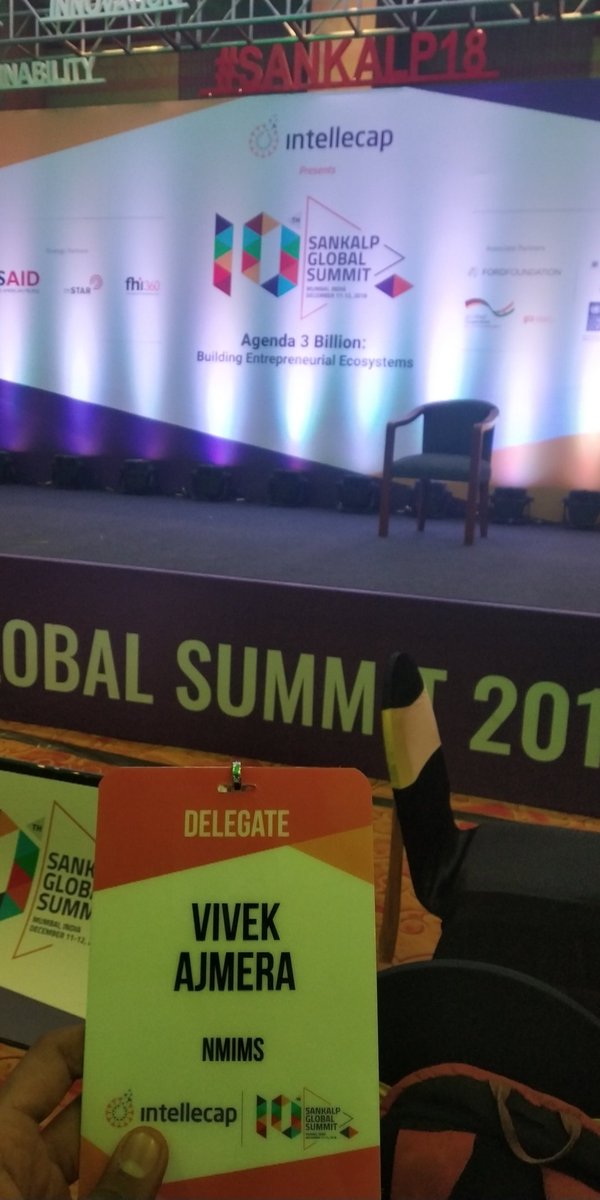 vivekvajmera's tweet photo. Representing @NmIntent at #sankalpglobal2018 @SankalpForum 
Where we'll brainstormed on Social Entrepreneurship aspect with delegates from across the globe.
It was an absolute delight meeting Mr. Narayan Murthy, Founder @Infosys 
#leadershipsummit2019 #exploreyourwhy #nmintent https://t.co/oMnYnebHo1