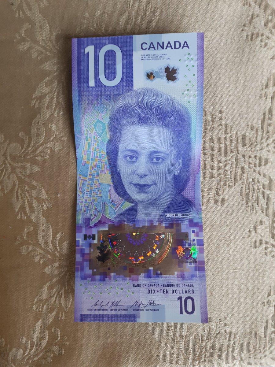Our very first #ViolaDesmond $10 bill has passed through our hands at @HfxSeaportMrkt today! Very cool.