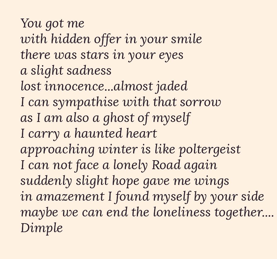 Dimpleverse's tweet image. Close call from love...

#DimpleVerse #vss365 #ashverse #becomingfragile #prosewords #IntrigueVerse #MelancholyVerse #WrittenRiver #BardBits #TallVerse #StarWrites #feellines #inpoems #vss #poetry #mpy #romance #nuromantics #micropoetry #love #hope