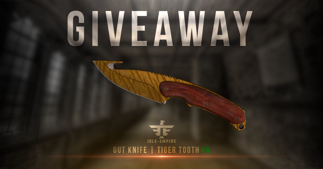 CSGOIdleEmpire's tweet image. Gut Knife | Tiger Tooth (Factory New) Giveaway 🏆

✅ Enter here: idle-empi.re/2IPiHSx 

#Giveaway #CSGO #CSGOGiveaway