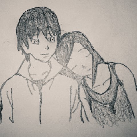 How to draw sketch of a couple hugging // Girlfriend and Boyfriend