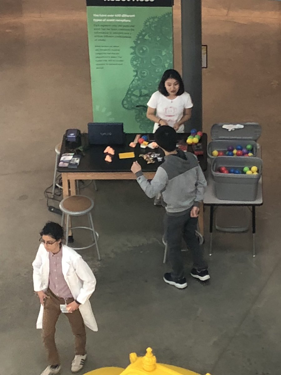 NanoBio_Sensors's tweet photo. ABE and FSHN talking science at the Cafe museum together with the UF Center for Smell &amp; Taste. Yifang Tang is doing a great job talking honey chemistry and our electronic nose. The kids love the magnetic ball game! @hydroKati @Sci4BetterWorld @UF_ABE @UFCST https://t.co/xTGM9ZQlPo