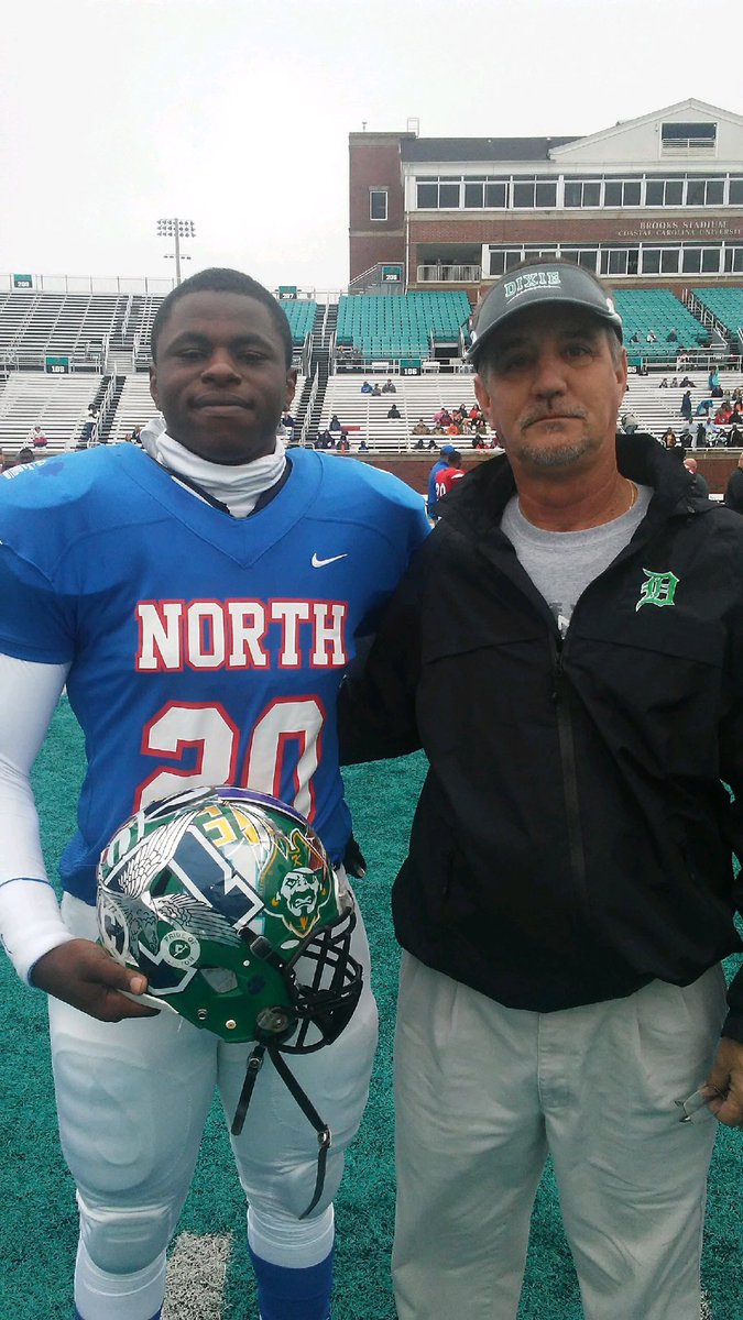 lbbrewton's tweet photo. De Donald &amp; Coach Lollis @ the North/South game. Way to represent DIxie High School! Go Big Green!! https://t.co/m6NNbpG4jR