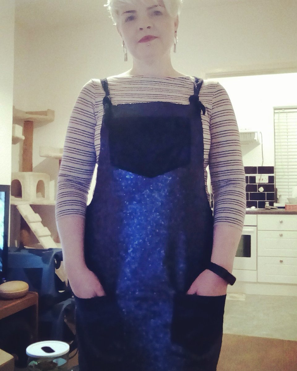 thatssewgood's tweet photo. So here she is, my @tillybuttons #sewingcleo in matt navy sequins as inspired by @thefoldline #partydress #christmas #sewing #memade https://t.co/wY0bRRfB0T