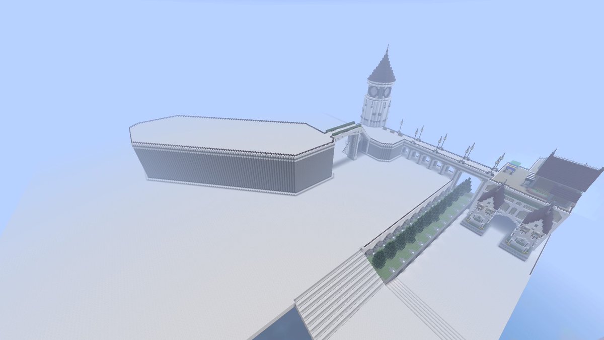 ゲームヤハギ Ps4share Minecraft マインクラフト マイクラ 建築勢 水上都市上層区の着工開始 とりあえず区画整備した高低差のある場所を繋ぎ会わせる宿を作りました イメージはクロノ トリガーのまきがい亭