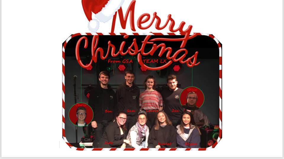 GSAProduction19's tweet photo. Merry Christmas from @MigWalsh and our lighting students. #GSALX https://t.co/bA9BseA1Nl