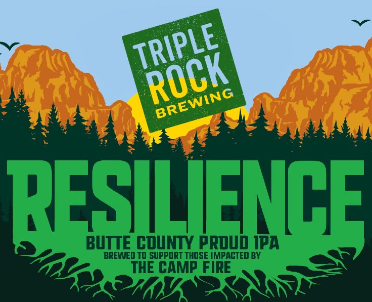 TripleRockBeer's tweet photo. Drink for a cause that truly matters, and give back to Butte County through #ResilienceIPA. @SierraNevada 

100% of sales going directly to Sierra Nevada Camp Fire Relief Fund to suppose the community impacted by the Camp Fire. 💛 

#triplerock #sierranevada #resilienceipa https://t.co/LK1z5jXw3x