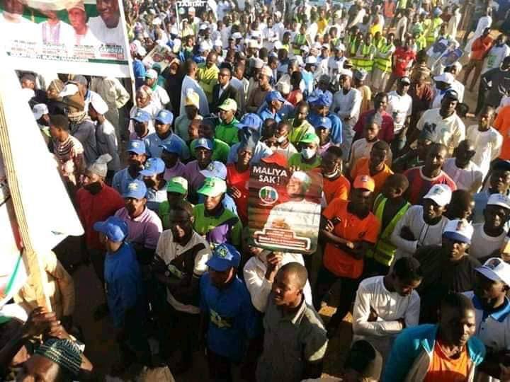 MatasanGobe's tweet photo. Kano South Sai @SenKabiruGaya. We witnessed the official flag off of Kano South Senatorial Zone 2019 election campaign by Senator Kabiru Gaya and other @OfficialAPCNg members. https://t.co/QgASoC1N38