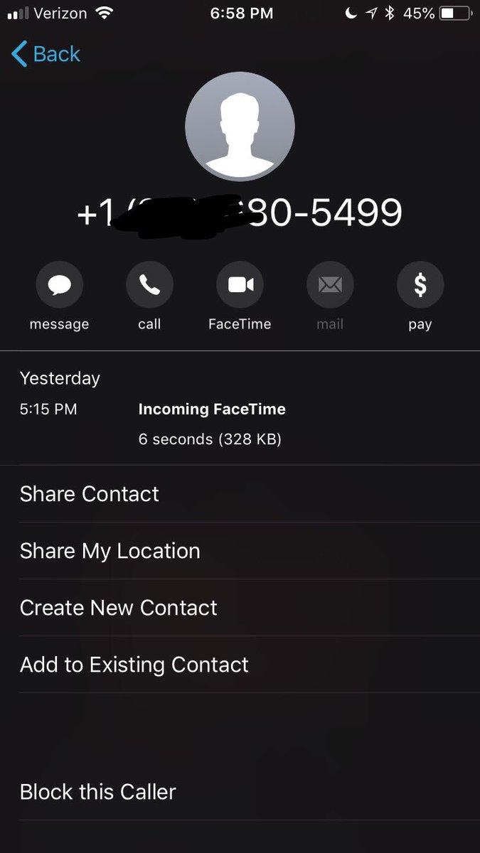 numbers to facetime