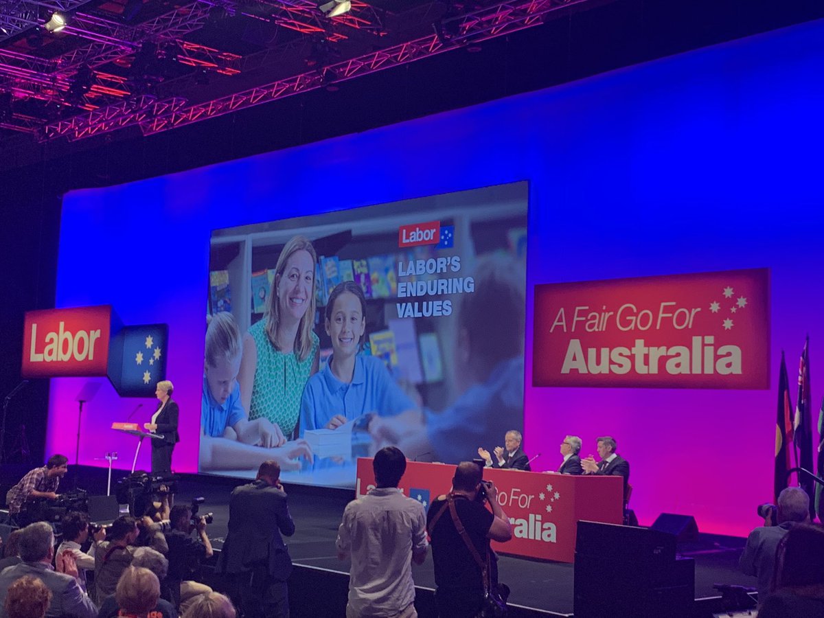 tanya_plibersek's tweet image. Here we are - democracy at its best. Labor Conference opened #LabConf18
