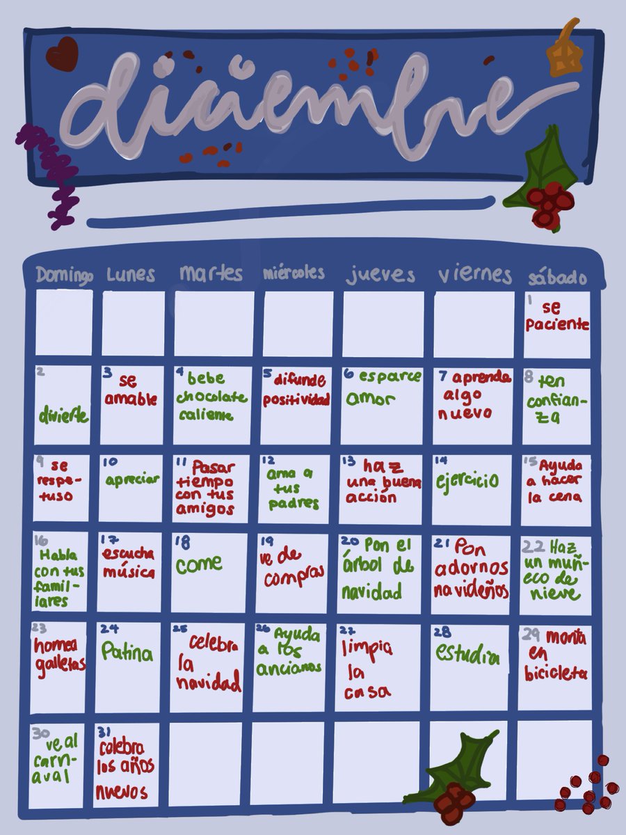 msmhamed7's tweet photo. 8 grade students created an inspirational calendar for DICIEMBRE. #XHSlanguage #ClipperPride https://t.co/PxamkvdK2Q