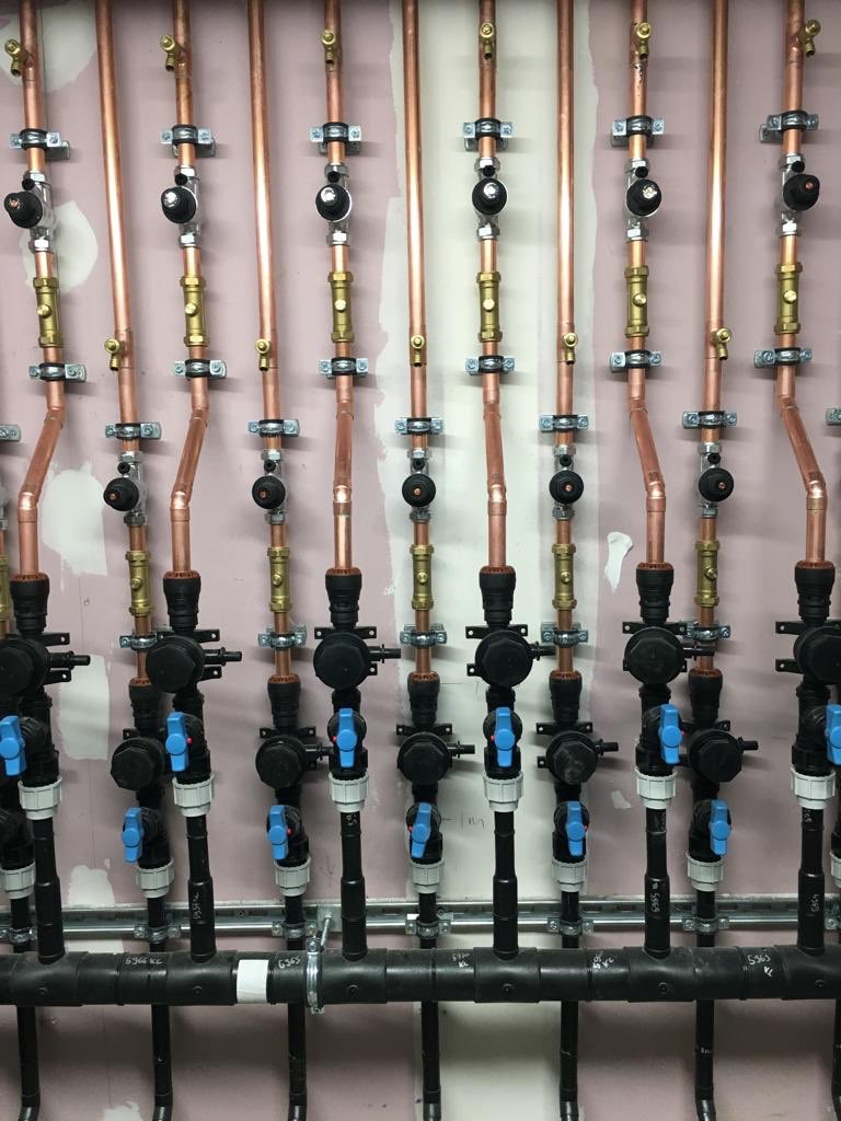 H2OBS's tweet photo. Boosted Cold Water Manifolds starting to get fitted at our City Road ,Cardiff project.
#progressingwell
@Intelle_Con 
@McCannMEP https://t.co/i1cdYyj24k