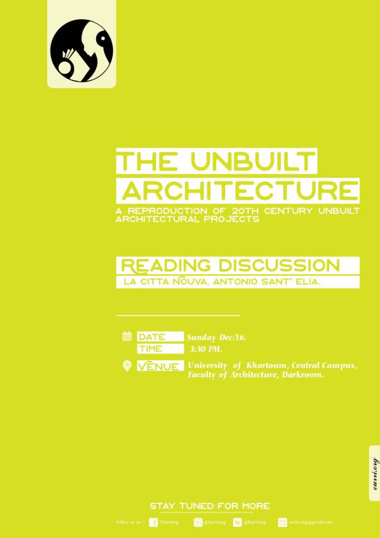 EurriOrg's tweet photo. Eurri org. Is happy to invite you to The Unbuilt Architecture Workshop Discussion Session, the discussions will be about the unbuilt works of Antonio St. Elia. "La Citta Nuova"  Sunday, Dec 16. 3:30 pm at the Faculty of Architecture, Darkroom. 
See you there! https://t.co/BFPgOUabdW