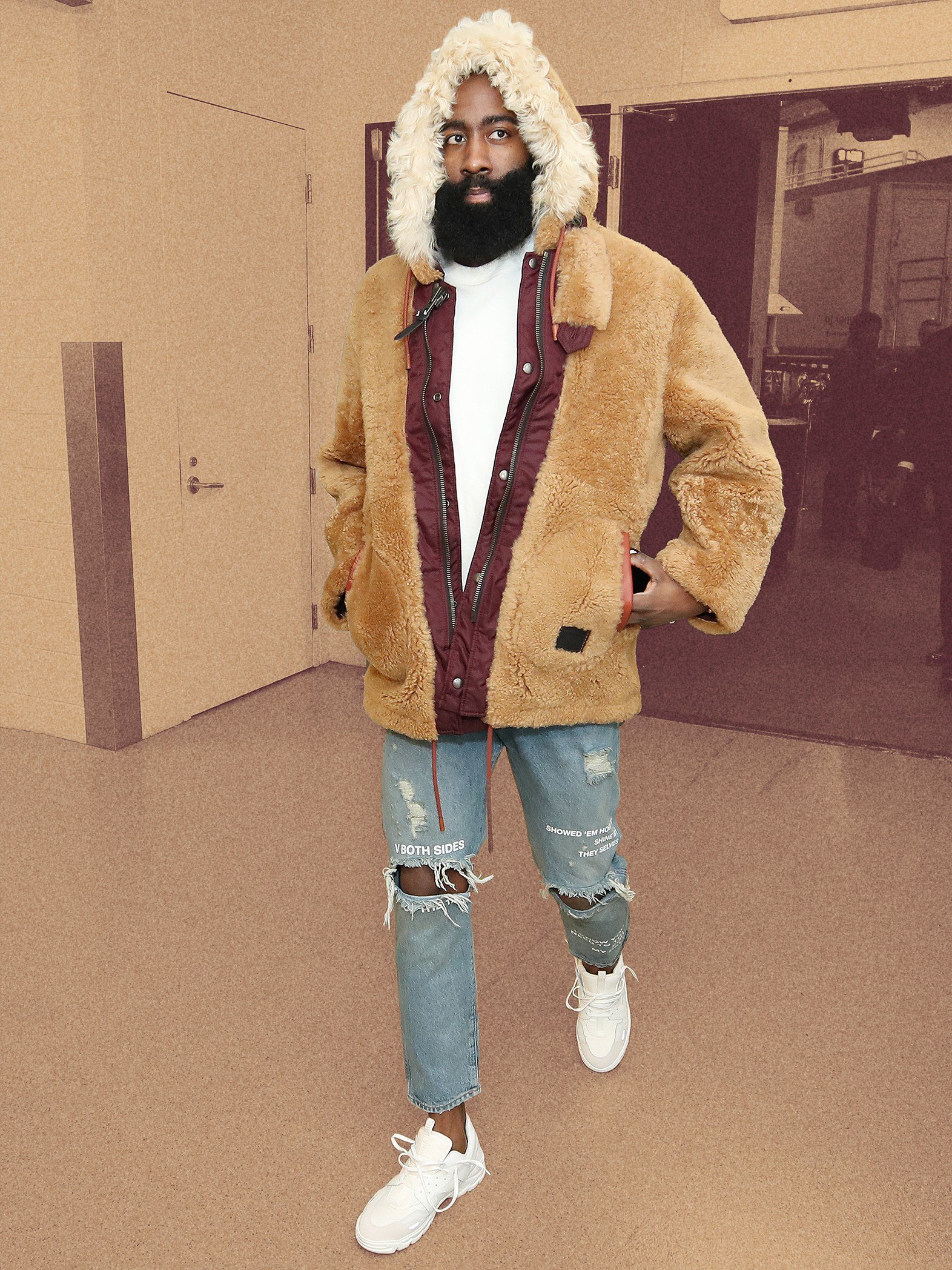 HypeNeverDies on X: JAMES HARDEN Rocking MARNI Mask, Jacket