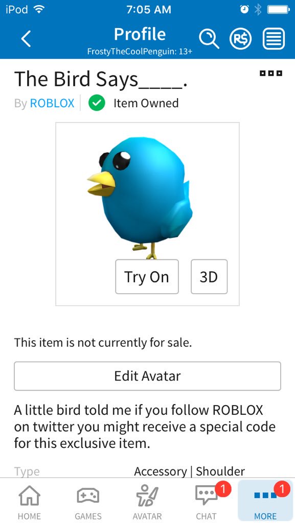 Robloxnotifier At Robloxnotifie13 Twitter - tweet bird roblox code