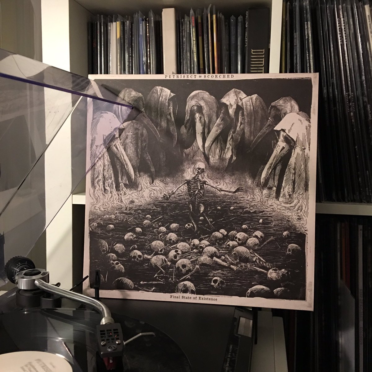 HaraldKvassheim's tweet photo. #NowPlaying this mighty fine split album: #Putrisect vs #Scorched called: #FinalStateOfExistence 2016 #DeathMetal #USA Great #Underground bands keeping it real! #OnlyAnalogIsReal #Vinyl https://t.co/HqAGURQku2