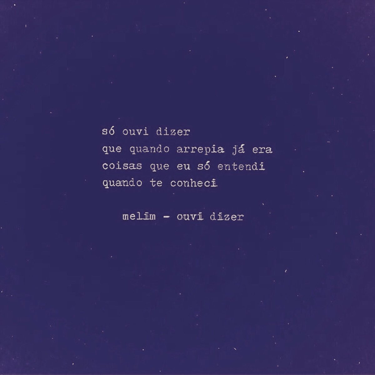 Musica Ouvi Dizer Que Quando Arrepia Ja Era