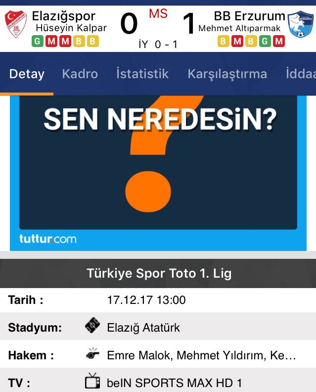 Geçen sezonda ilk deplasman galibiyetimizi 17 aralıkta almıştık başarabilirsiniz çoçuklar🙏 #Erzurumspor ayrıca son 10 sezondur Fenerbahçe’nin 17 aralıkta hiç maçı yok ya 16 sında ya 18 de oynamış (bilgiler tamamen benim araştırma sonucunda ortaya çıkmıştır.@Erzurumspor