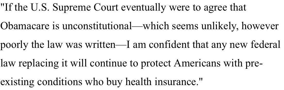 SenAlexander's tweet photo. My statement on the ruling in Texas v. Azar. https://t.co/NrFtFRK9tH