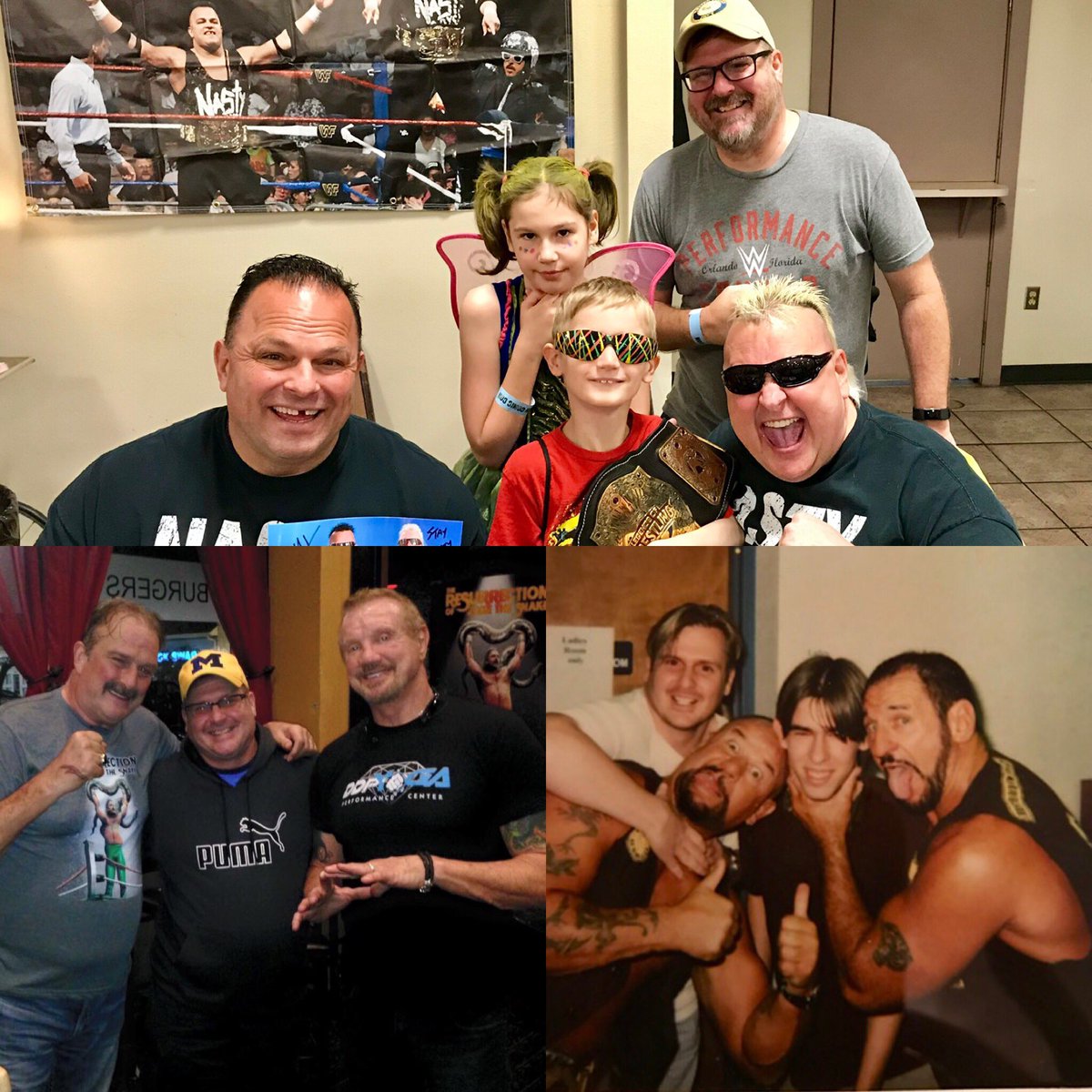 mattkingit's tweet photo. Pics with some #LegendsOfWrestling @JakeSnakeMovie @RealDDP @BushwhackerLuke #LukeWilliams #ButchMiller #NastyBoys #JerrySags #BrianKnobbs #TheBushwackers #TheSheepherders https://t.co/J9Gl0QA0B5