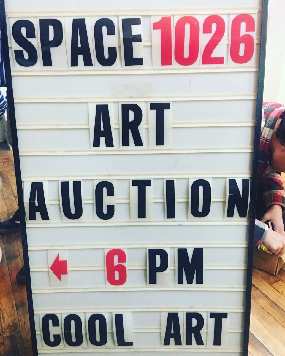 Starting soon (6pm, bids start at 7)! #space1026artauction2018 #coolart