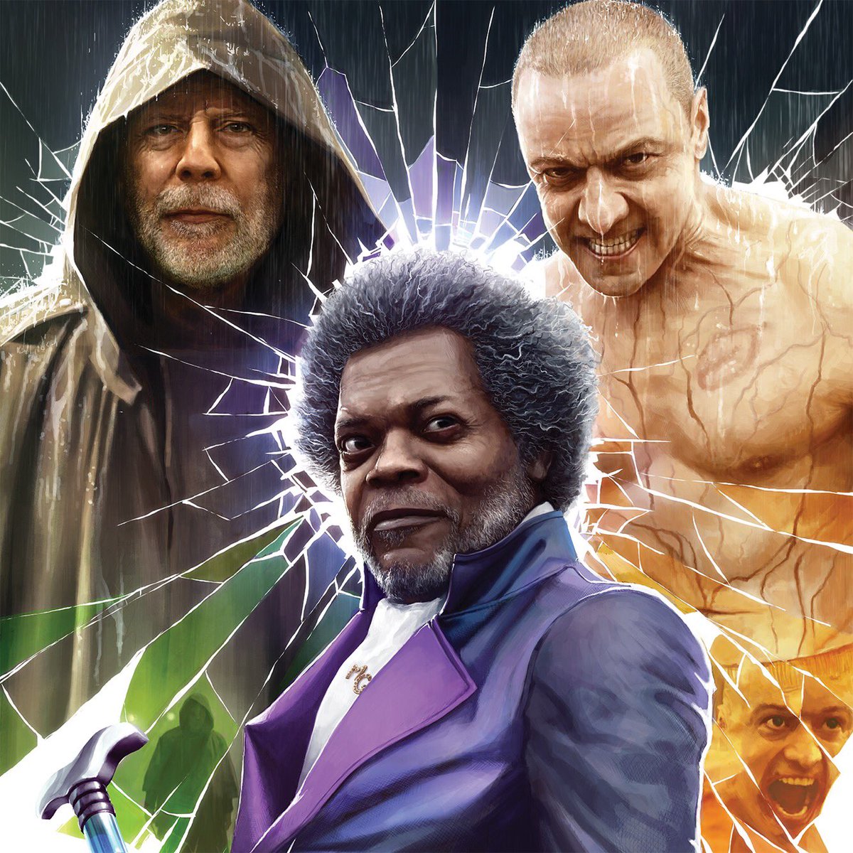 RodrigoBDidier's tweet photo. Painting I’ve made for an exclusive Brazilian poster of @GlassMovie ,created by the amazing @MNightShyamalan. https://t.co/6Y4H4dTaxw