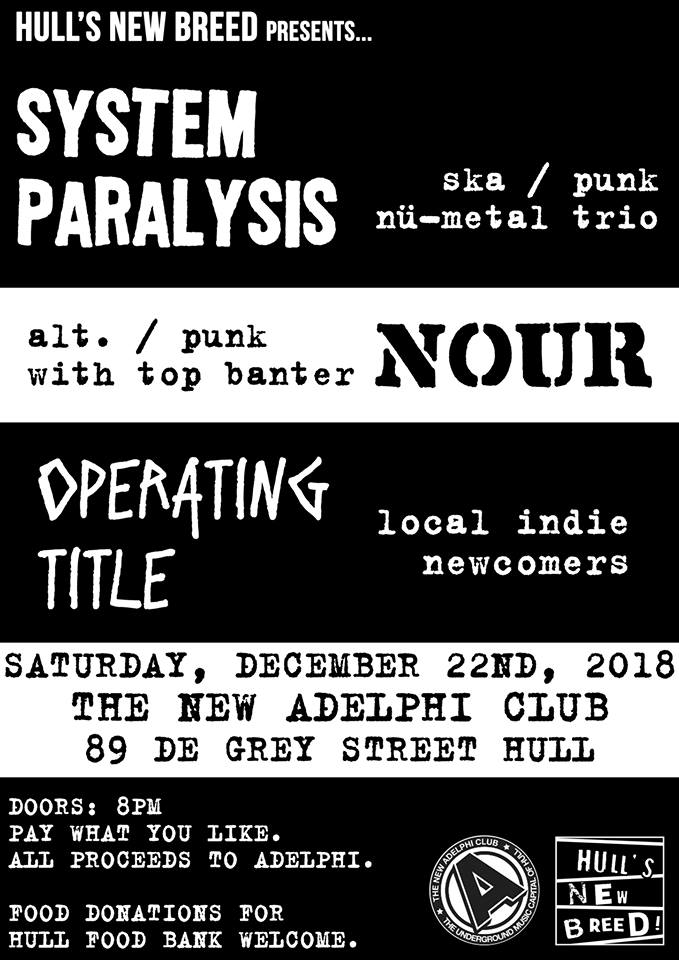 Come check us out at The New Adelphi Club on December 22nd! Our first live gig, it's going to be a great time. Pay what you like for entry.