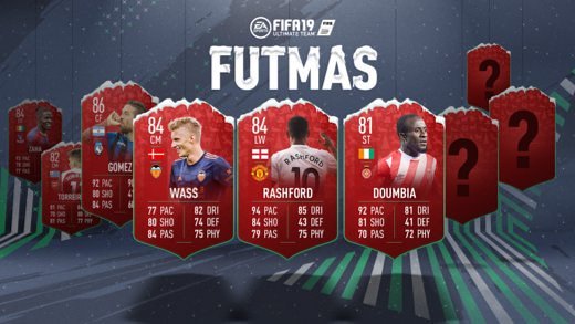 Nuevas cartas #Futmas en #FIFA19!
Ahora es el turno de #Wass 84 del #Valencia, #Rashford 84 del #ManchesterUnited y de #Doumbia 81 del #Girona
#playstation #ps4 #xbox #xboxone #pc #pcgaming #fútbol #soccer #football #fut #easports #England #Denmark #IvoryCoast #Premier #LigaBBVA