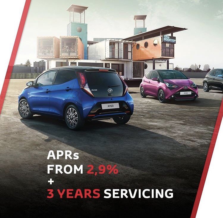 ToyotaSandyford's tweet photo. Why not stand out from the crowd in a Funky 191 Aygo .. #aygo #fun #lowapr #freeservicing #toyotafinancialservices T&C’s Apply @toyotaireland https://t.co/E24tEIt752