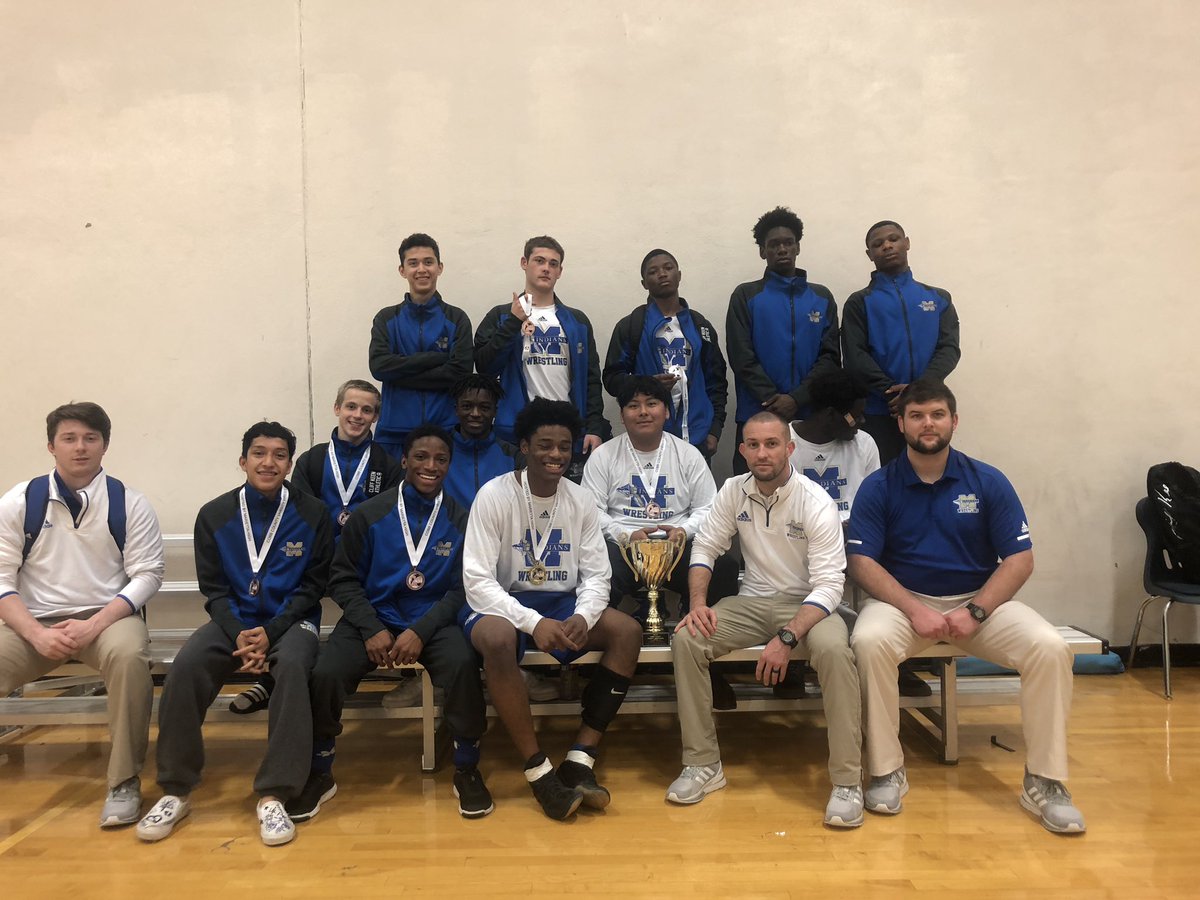 MCEwrestling's tweet photo. Varsity finished 3rd place today at the Cobb County Invitational with 11 placers. TreVonte Burrell-Jones was tournament champion and Makhai Lewis was runner-up. @McEachernSports @MHS_Messenger @MHSPinChain https://t.co/t6BSmTwJLF