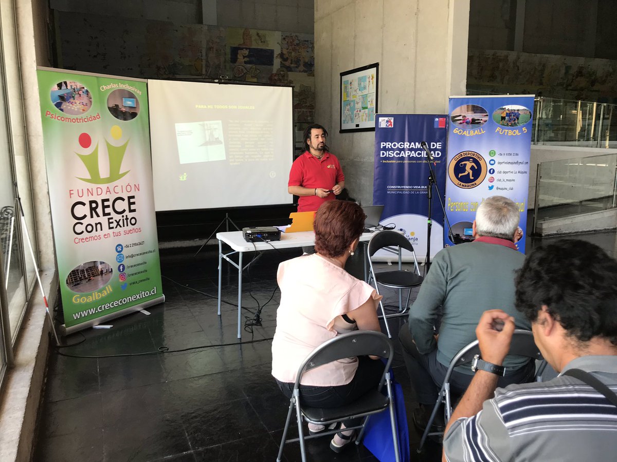 crece_conexito's tweet photo. Charla de Liderazgo con personas en situación de discapacidad visual, gracias a @maquina_club, @LaGranjaMuni, esperamos seguir empoderando a nuestros deportistas y dirigentes @diputadagirardi @cormudep @erikaoliverad @sekeitel https://t.co/ChBxnZmdEu