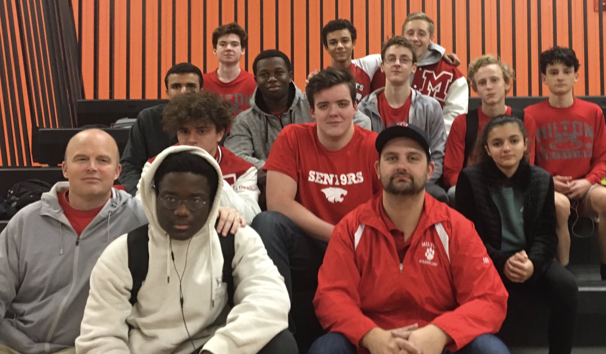 MHS_Wrestle's tweet photo. Putting a cap on a great Saturday of wrestling! 

#CatsOnMats #ToTheCatMobile https://t.co/2agqIvoxZg