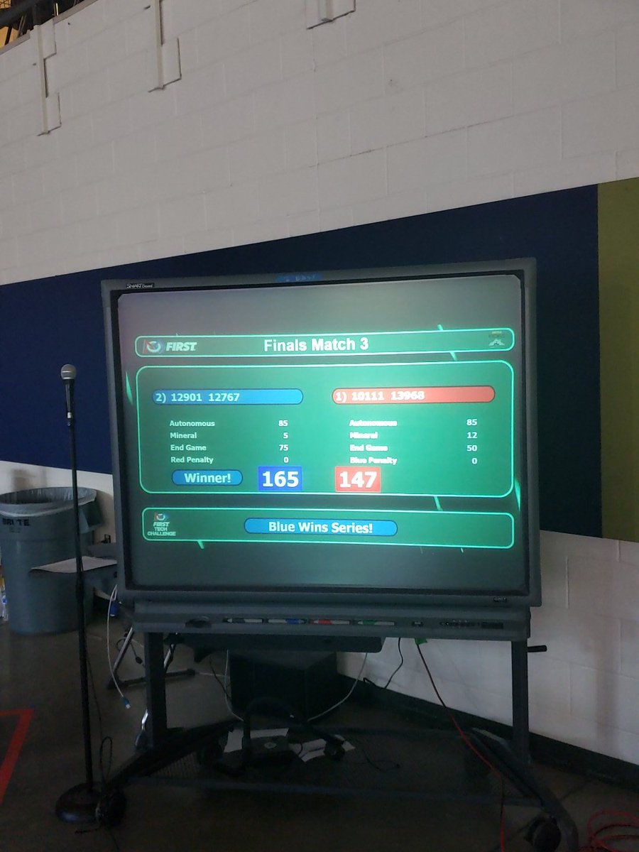 FTC_12901's tweet photo. After 3 Finals matches we are the back to back @AZ_FTC Phoenix Qualifier Winners with our friends @CMB_ROBOTICS !!! #omgrobots #FIRSTLAUNCH2019 #roverruckus https://t.co/aQMIvUecWn
