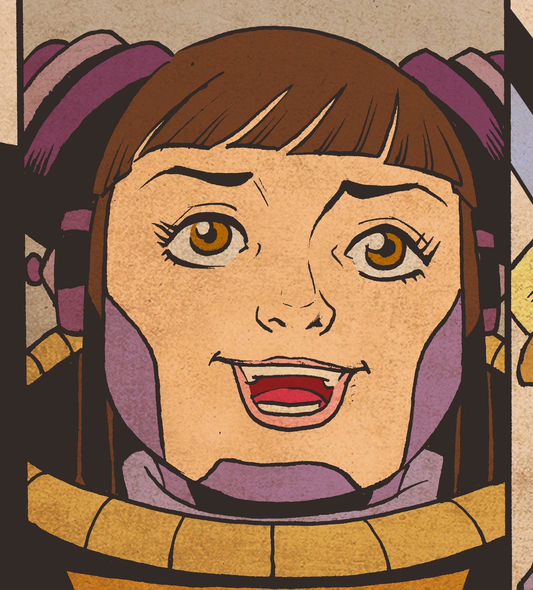 omorales81's tweet photo. How can you resist this face? She currently asks for another $500 in pledges to unlock hard cover binding for her graphic novel. 3 days left! 🚀 Link in bio. #MoonGirl #ComicArt #Retro #SciFi #Shecember Link: https://t.co/LQzyaYQvYj @SHEcember https://t.co/jdOpWWkFWs