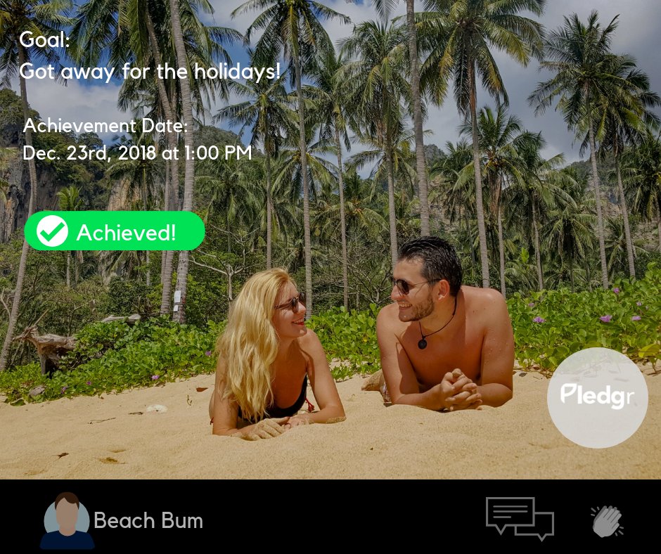 pledgr_'s tweet image. What goals do you have for the holidays? #Pledgr