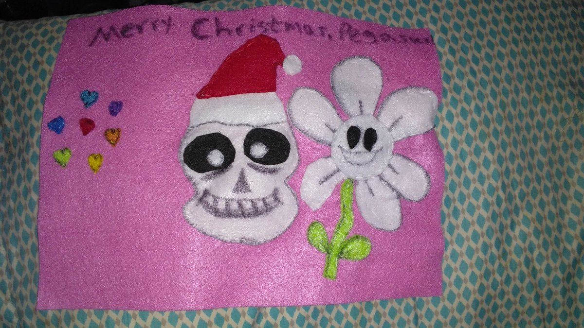 Special thanks to my amazing friend and awesome community member @MisakiTodoroki for this lovely Christmas gift! Thanks for making my Christmas special! #community #smallyoutuber #friends #UNDERTALE #HolidaysAreComing
