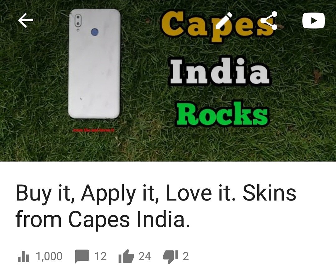 BudgetBabu's tweet photo. 1k views?? Damn that was fast. Thanks for the support. Check out the video - https://t.co/TeEsTDGXBG
Visit @capesindia for awesome skins. RT appreciated 😊 https://t.co/scWvR7y44G