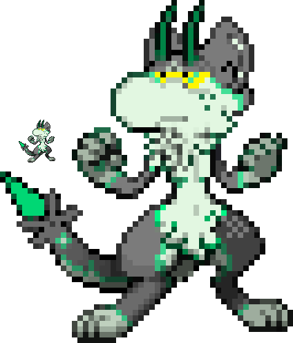 Shiny Lucario Pixel Art