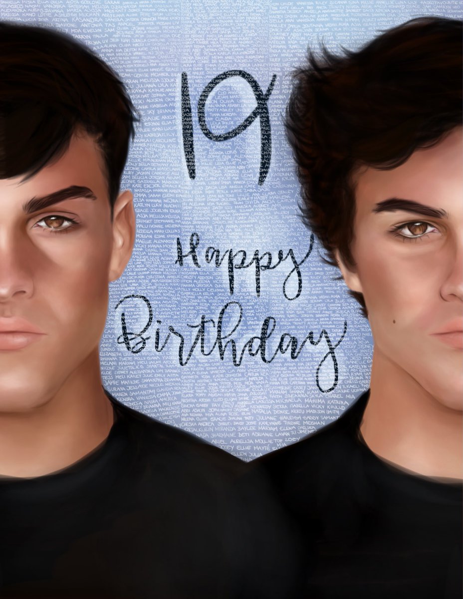 artsoph__'s tweet image. happy 19th birthday @EthanDolan and @GraysonDolan &amp;lt;3
I love you guys and thank you for everything ♡

I asked some people if they wanted to be a part of this drawing, so also happy birthday from the people I put in the background ♥