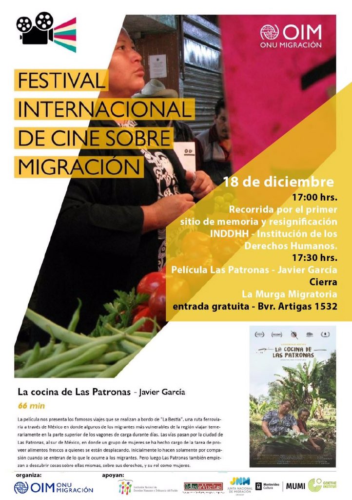 Los esperamos el martes 18, en la @INDDHH_Uy Inst. de los derechos Humanos, en Bulevar Artigas 1532 a las 17:00 horas!
Conoceremos además la historia que acompaña a esta casa. Primer lugar de resignificación, primer sitio de memoria.
Cierra la Murga Migratoria!!
ENTRADA GRATUITA