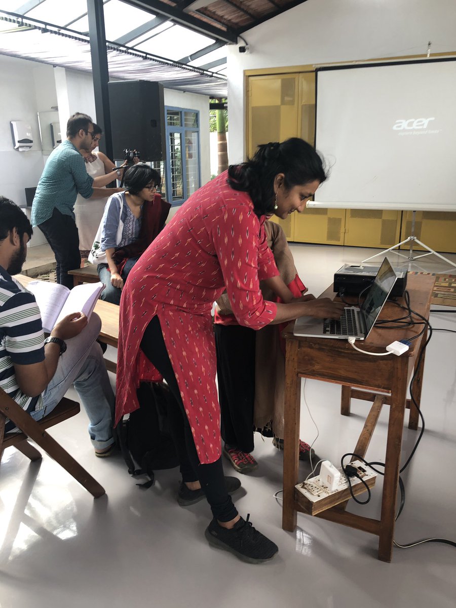 NCBS_Bangalore's tweet photo. We are setting up at #Tivity in #Whitefield, readying for @uramakri’s talk on conservation and genetics. Uma is a brilliant speaker and her work with tigers is renowned. Promises to be a rocking #BLiScScienceCafe! https://t.co/CcE5wabB4s