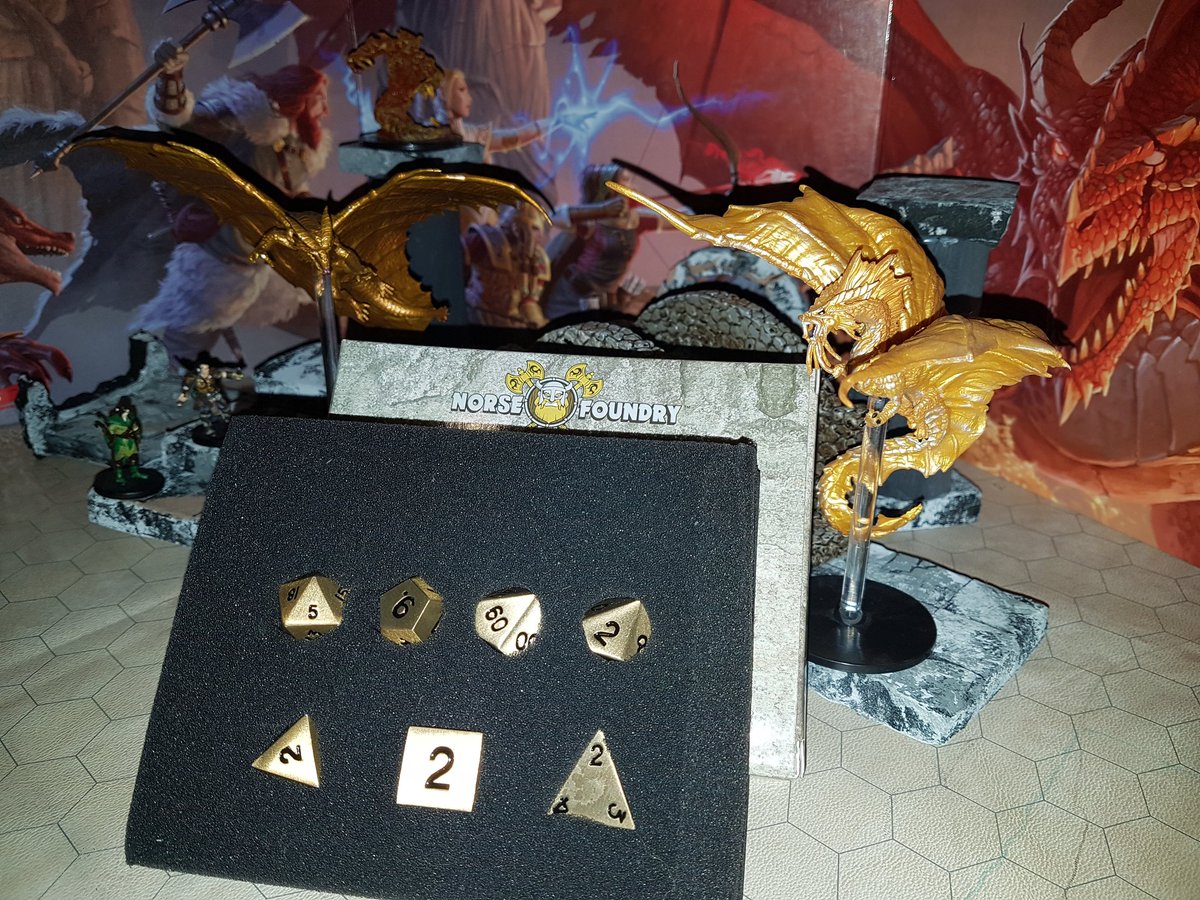 StubbornHeroes's tweet photo. We have partnered with the folks at #NorseFoundry for a DRAGONS GOLD GIVEAWAY! ENTER for your chance to WIN this FULL METAL dice set!

To ENTER the contest just SUBSCRIBE, LIKE and SHARE ON SOCIAL MEDIA. SEND US A PHOTO to prove you did it!

#Stubs #Dnd #dnd5e #Giveaway #Dice https://t.co/2obs2jgyZQ