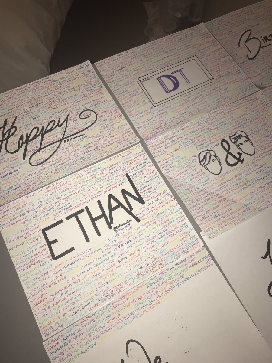 dolansvibin's tweet image. HAPPY BIRTHDAY @EthanDolan &amp;amp; @GraysonDolan as u can see we truly love u so much ♥️ here is the names of ~ 3000 people who care about you both with all their heart, we all hope that 19 is an amazing year for u both and WE R SO SO PROYD OF U🎈🎉