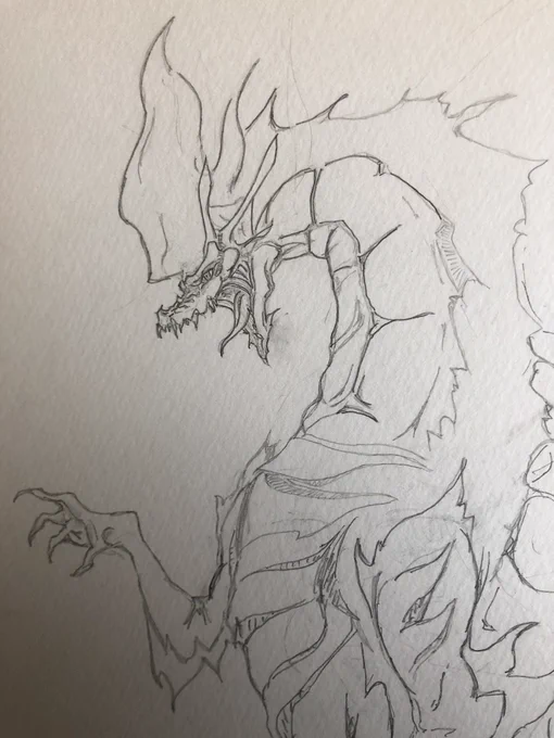 あの頃はとにかくドラゴンとか沢山描いてたな 