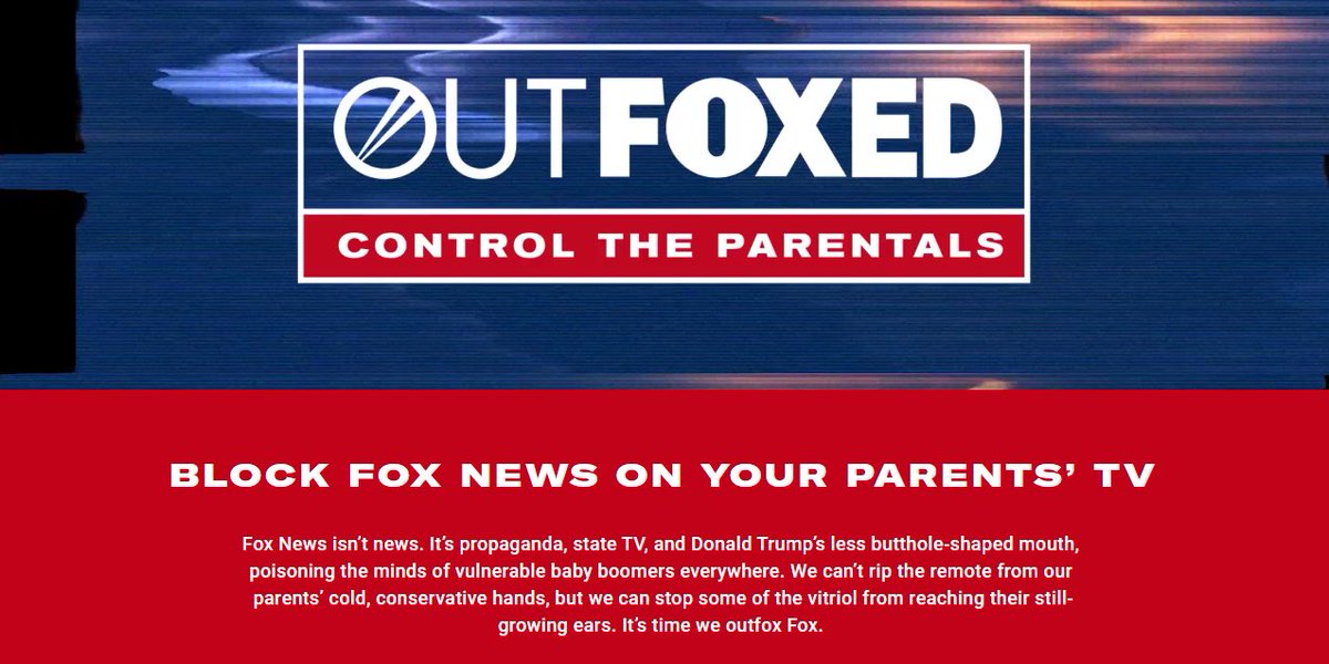 itmediasentinel's tweet photo. OUTFOXED @OutfoxedTV https://t.co/TdRSwWeOPX
📺"How to block Fox News on your parents' TV." https://t.co/r3UPNRdPGs